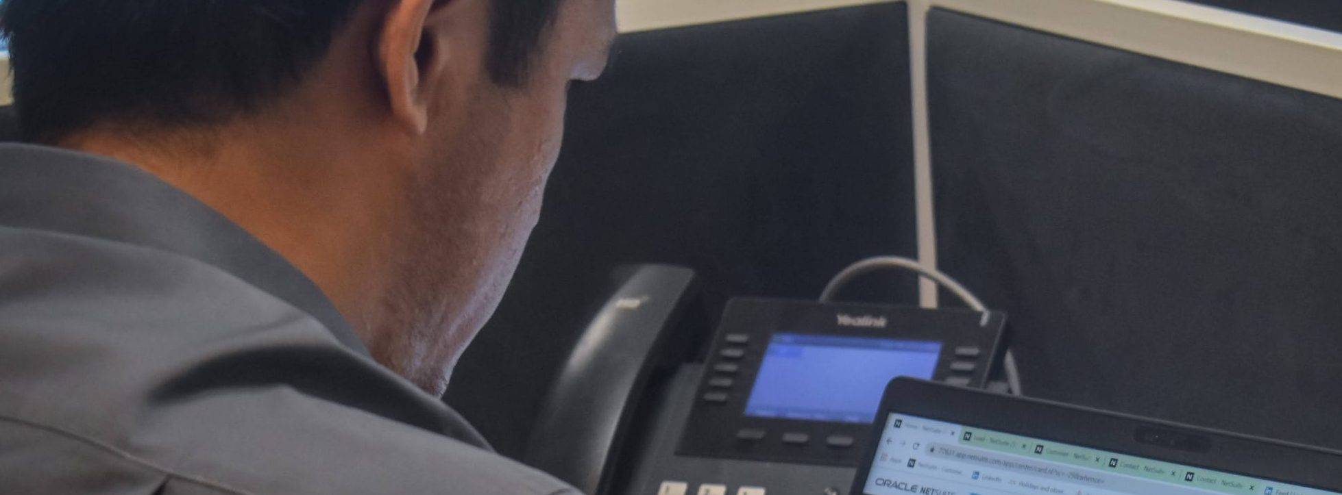 TRT's IT engineer providing break-fix service to a global client.